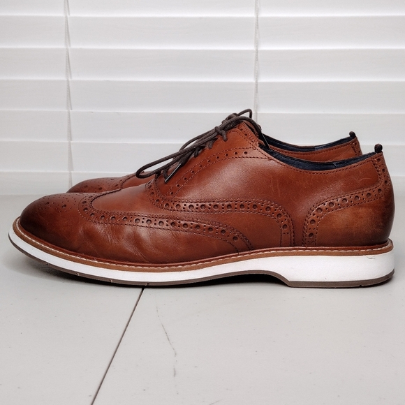 Cole Haan Morris Men's Brown Leather Office Comfort Fit Wingtip Oxfords Sz 11.5 - Picture 3 of 15